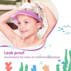 Kair Air Cushioned Bath Visor, Shower Cap For Kids, Hair Washing Hat For Toddlers Adults, Purple