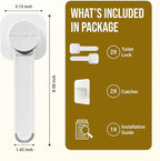 Toilet Locks Baby Proof (2 Pack) - Easy to Install, Use and Effective Toilet Baby Proofing