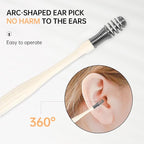 2-in-1 Nasal Hair Cutter for Women,3pcs Double Sided Nasal Hair Cutter,Nostril Hair Remover Tool, 360° Rotating Nose Hair Trimmer with Ear Digger for Men and Women Manual Nose Hair Trimmer