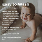 Nora's Nursery Cloth Diaper Cover, Reusable Cover with Snap Closure, Shell for Prefold, Flat, or Fitted Inserts, Includes Wet Bag - Something Blue