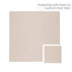 Toddlekind Solid Color Foam Play Mat 4x4 Baby Playmat. Stylish, Non-Toxic, Odorless, Plain Design Puzzle Play Mat 0m+ (Rose/Blush/Nude)