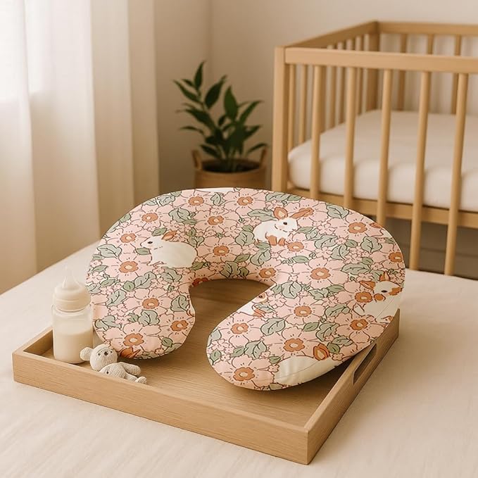 Nursing Pillow Covers 2 Pack, Breastfeeding Pillow Slipcovers Soft and Stretchy, Nursing Covers for Baby Girls Boys Newborn