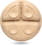 Toddler Plates 3 Pack, Divided Suction Plates for Baby, 100% Food Grade Silicone Baby Plates, Non-Slip, Baby Led Weaning Supplies, Microwave & Dishwasher Safe