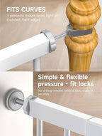 36" Extra Tall Baby Gate for Stairs, 29.5-40.5" Wide Dog Gate for Doorways, Walk Thru Auto Close Metal Pet Gate for The House, Stairs and Doorways, Child Gate Pressure Mounted Dog Gate Indoor