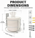 Wall Mount Wipes Holder & Dispenser, Rustproof Bathroom & Kitchen Organizer with 3M Adhesive or Screws, Fit for Clorox, Lysol, Baby & Pet Wipes – No-Drill Space-Saving Wall Rack