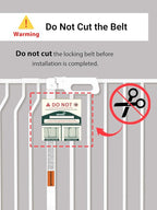 Mom's Choice GROWNSY Baby Gate, 57"-62" Auto-Close Dog Gate for Stairs & Doorways, Pressure-Mounted Easy Install Baby Gate - No Drill, Walk Through, Safe & Durable