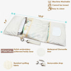 Baby Bag Organizer, Waterproof Mini Diaper Bag, Foldable Mom Travel Set, Diaper Organizer, with Gift for Baby Shower (Coffee)