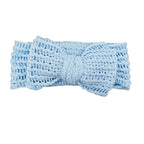 Handmade Baby Headbands Soft Stretchy Waffle Hair Bands with Bows for Newborn Infant Baby Toddler Girls- Pack of 6 (SYTLEA-03, MEDIUM)