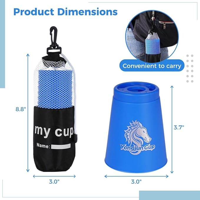 yeesport 24 Pcs Sport Stacking Cups, Sport Training Game for Challenge Competition, Plastic Stacking Cups, Classic Family Game for Kids and Adults, Blue+Green