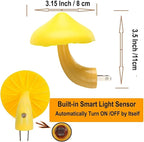 AUSAYE 3 Pack Sensor LED Mushroom Night Light Plug in Lamp Cute Night Lights for Adults Kids NightLight Bedroom,Bathroom,Toilet,Hallway,Stairs,Kitchen,Basement Warm Yellow