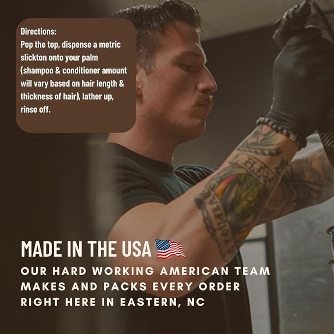 Johnny Slicks Body Wash - Supports Clean & Hydrated Skin - With Activated Charcoal, Organic Oils & Exfoliants - Original Scent - 16 oz