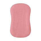 Hooyax Muslin Baby Lounger Cover Soft Organic Cotton Slipcover Fits Newborn Lounger for Baby Boys and Girls (Flesh Pink)