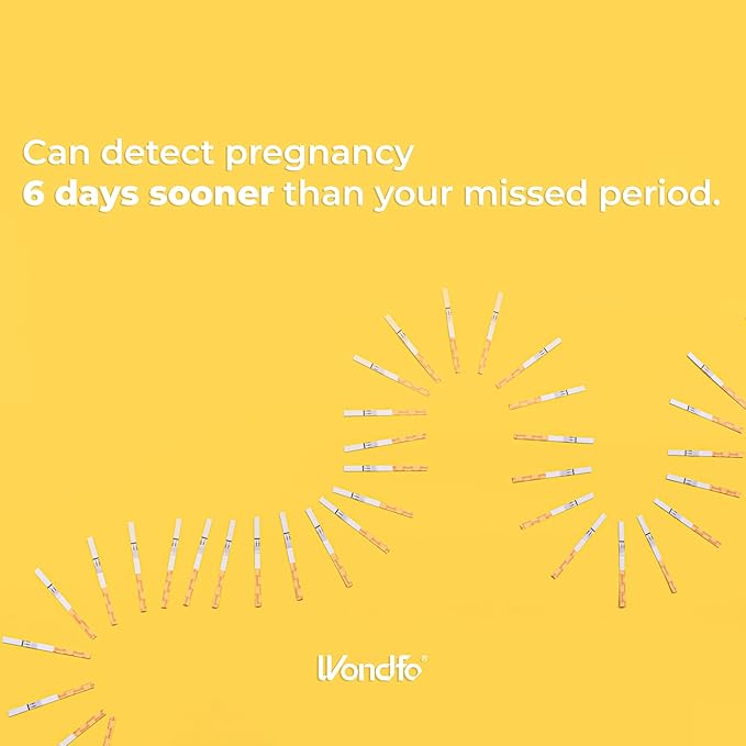 Wondfo Early Result Pregnancy Test Strips - Get Results 6 Days Sooner Than Missed Period-Sensitive and high-Accuracy HCG Testing Kit at 10 MIU/ml Cut-Off -[25 Packs]