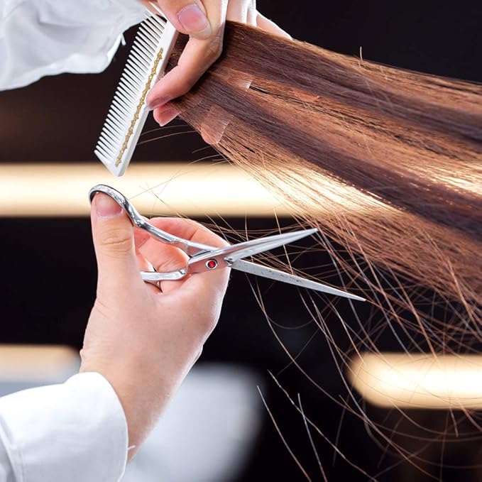 Hair Cutting Scissors Set Professional Hair cut Scissors Kit with Cutting Scissors Thinning Hairdressing Shears Set for Barber Salon (Blue)