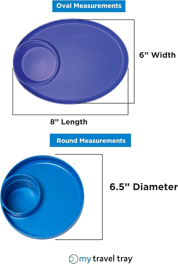 Travel Tray Oval USA Made Extend Your Current Cup Holder to Hold Your Cup Plus A Tray for Snacks, Toys and Accessories. Use in a Car Seat, Booster, Stroller, Golf Cart, Outdoor Chair, (Peach)