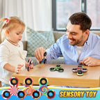 12 Pack Fidget Spinner Toy Bulk for Kids Adults, Metal Tri-Spinner Fidget Set, Hand Spinner for Stress Relief, Easter Birthday Goodie Bag Stocking Stuffers Classroom Prizes for Boy Age 3-12