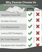 6.5FT Growth Chart for Kids with Wooden Keepsake Box - Children Height Measurement Kit Includes Marker Pen & Wall Hook, Height Tracker Ruler Baby Essentials, Nursery Room Decor Gift for Baby to Teen