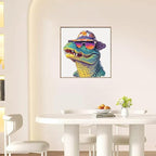 Wooden Puzzles for Adults, Glasses Crocodile Jigsaw Puzzles 200 Pieces Animal Unique Shaped Wood Cut Puzzle Gifts for Adults and Kids, Family Puzzle Games