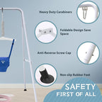 G TALECO Gear Baby Jumper with Stand,Baby Bouncer,Easy Set-Up,Baby Exerciser for Active Babies,Suitable for Indoor and Outdoor, Blue (Water Mat Include)