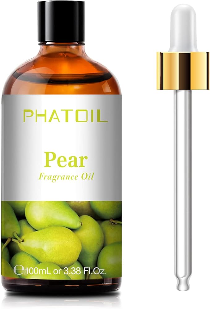 PHATOIL 3.38FL.OZ Pear Fragrance Oils for Aromatherapy, Essential Oils for Diffusers for Home, Perfect for Diffuser, Yoga, Skin Care, DIY Candle and Soap Making - 100ml