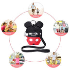 Baby Toddler Leash Baby Leash Backpack Little Kid Boys Girls Anti-Lost Travel Bag Harness Reins Cute Cartoon Backpacks with Safety Leash for Baby Backpack Leash for Toddlers 1-5 Years(Black red)