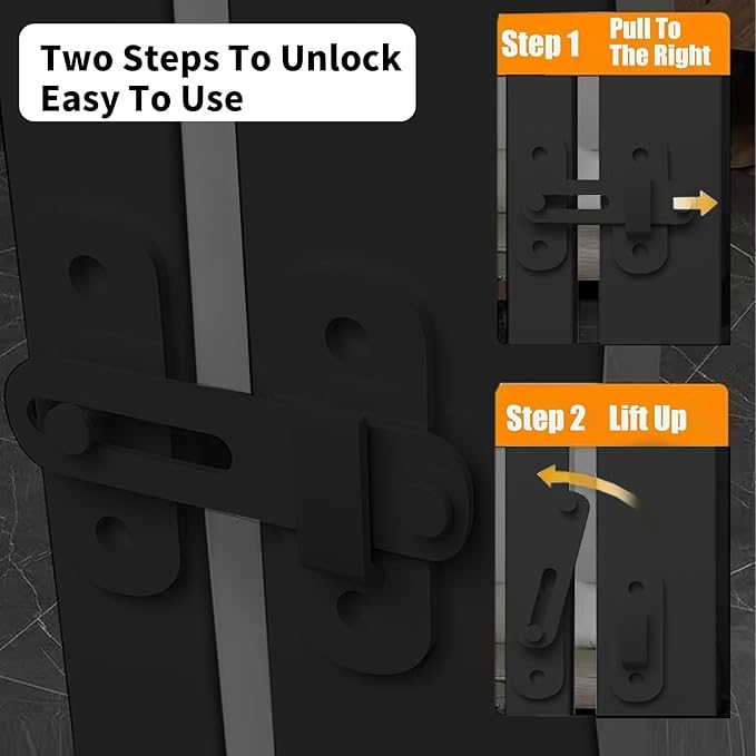 55.1 Inch Tall Baby Gate Auto Close Dog Gate Adjustable 29.92" - 43" Wide Pressure Mounted Walk Through Swing Pet Gate for Doorways (Black, 29.92" - 43")