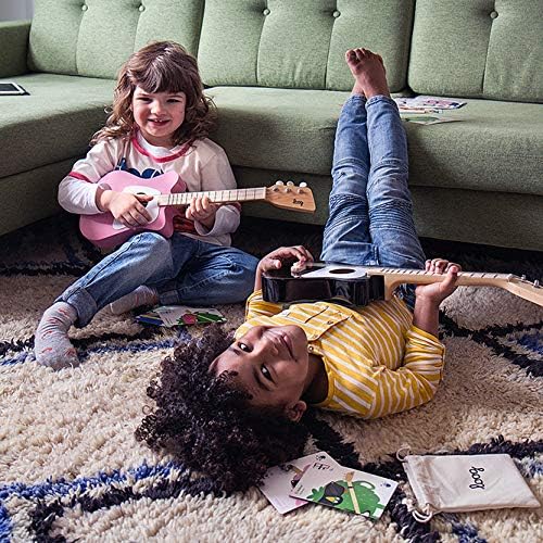 Loog Mini Acoustic kids Guitar for Beginners 3-strings Ages 3+ Learning app and lessons included