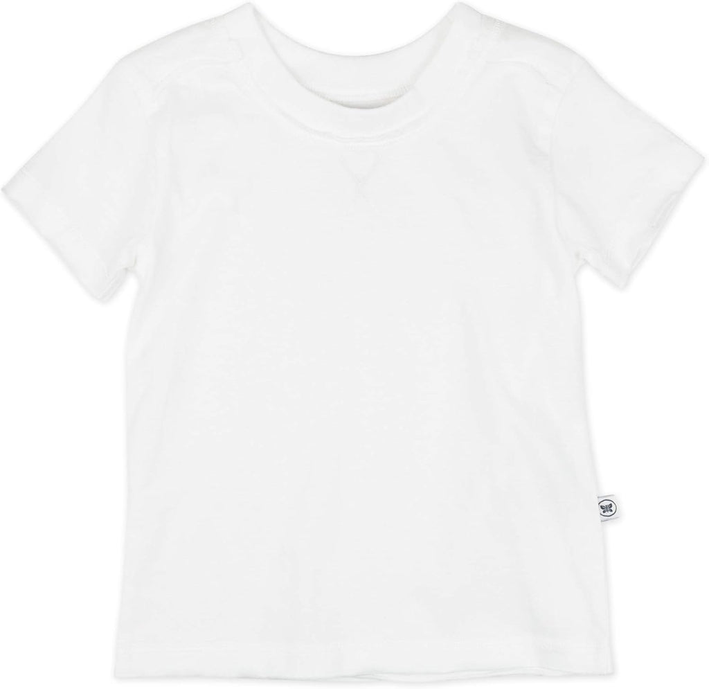 HonestBaby 5-Pack Short Sleeve T-Shirts 100% Organic Cotton Baby, Toddler, Little Kid, Boy, Girl, Unisex