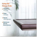 Roving Cove HeftyFit Corner Protector for Baby (4 Large Corners), Heavy-Duty Soft Rubber Foam Furniture Corner Bumper Guards, 3M Adhesive Pre-Taped, Coffee Brown