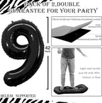GOER Number 90 Balloons for 90th Birthday Party Decorations,42 Inch Jumbo Foil Helium Balloons for 90th Anniversary (Black)