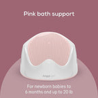 Angelcare Baby Bath Support (Pink) | Ideal for Babies Less than 6 Months Old