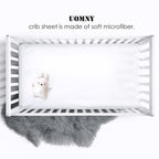 UOMNY Crib Sheet White Fitted Crib Sheets Baby Sheet for Standard Crib and Toddler Mattresses Nursery Bedding Sheet Crib Mattress Sheets for Boys and Girls 1 Pack Space Toddler Sheet