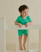 moimoln Pajamas Set 6M-5Y Solid Ribbed Unisex Baby & Toddler, Soft Viscose, Snug-Fit, Everyday Sleepwear