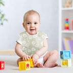 Mess Proof Baby Bib 3 Pack, Waterproof Led Weaning Baby Feeding Bibs with Food Catcher, Travel Feeding Bibs