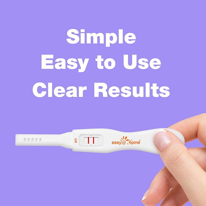 Easy@Home 25 Ovulation Predictor Kit Test Sticks, FSA Eligible Midstream Fertility Tests, Powered by Premom Ovulation Predictor App and Period Tracking