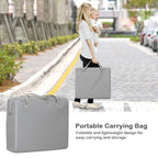 BABY JOY 2 in 1 Travel Crib with Side Zipper, Portable Baby Playard with Soft Washable Mattress, Installation-Free Home Playard with Carry Bag for Airplane, Lightweight Playpen for Infants &Toddlers