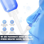 Neti Pot Sinus Rinse Bottle - Gentle Nasal Wash Bottle Nose Cleaner for Effective Pressure Irrigatio 300 ML with 20 Nasal Wash Salt Packets