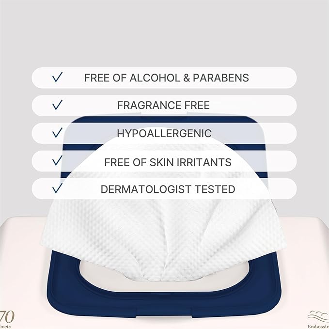 BEBESUP- Korea’s Four Palaces Edition - Hypoallergenic Water-based Unscented Alcohol-Free Ultra-Thick Super Seed Extracts Organic Plant-Based -Top 560 Count (8 Packs)