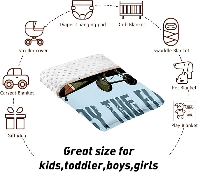 Personalized Baby Crib Bedding Set, Custom Name Blue Glider Theme Nursery Bedding Set 3 Pcs, Baby Blanket Fitted Crib Sheet Changing Pad Cover, Personalized Nursery Decor Gift for Newborns Boys