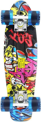 Skateboards Complete 22 Inch Mini Cruiser Retro Skateboard for Kids Boys Youths Beginners