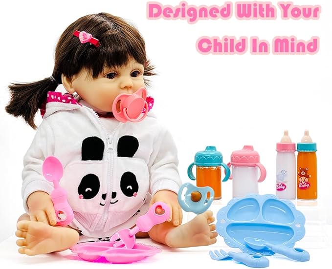 Baby Doll Accessories Magic Bottle set Magic Disappearing Milk Juice Bottles Sippy Cups with Pacifiers Bowl Spoons, Doll Bottle Toys Feeding Pretend Playset for Kids Girls Ages 3+ (Small set(10pcs))