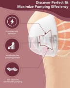 4Pcs Flange Insert 17mm Compatible with Momcozy M5/M9/M6/V2 Pro/V2 pro/S12 Pro/S9 Pro/Spectra/Medela/eufy/Elvie/Lansinoh/Paruu P10 Breast Pump,and Most 24mm Shields