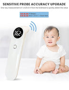 3-in-1 Baby Thermometer for Forehead, Ear & Object - No Touch Digital Infrared Thermometer with LED Display, Fever Alarm Silent Mode Memory Recall, Accurate Termometro for Infants Toddlers Adults