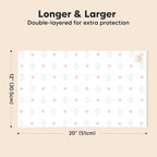 Organic Burp Cloths Baby Boy, Girl - 6-Pack Large Cotton Burping Cloths for Babies, Spit Up Rags, Super Absorbent, Ultra Soft Newborn Rag, Gender Neutral, Machine Washable, Durable(Sweet Charm)