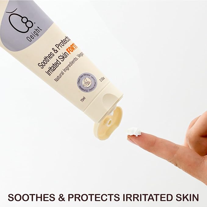 Oeight Baby Skin Irritation Cream Soothe & Protect Irritated Skin Forte for Baby, Kids Irritated Face Cream Skin Relief Dermatologist Tested and Hypoallergenic Gentle Eczema Therapy - Made in Israel