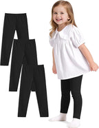 Witwot 3 Pack Baby Girls Leggings Toddler Kids Soft Cotton Pants Size 18M-5T