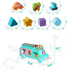 Baby Xylophone for Toddlers 1-3, Bus Shaped Toy Xylophone for Kids with Child Safe Mallet, Shape Sorting Educational Musical Toys and Instruments for Toddlers 1-3