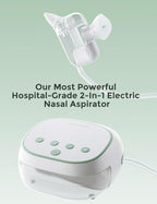 Momcozy BreezyClear Pro™ Nasal Aspirator for Baby, Hospital-Grade 75 kPa Nose Sucker with 9 Adjustable Suction Levels, Electric Nose Cleaner for Toddler, Light & Music Soothing