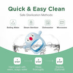 Teething Toy for Infants & Babies, Teethers for Babies 3-6 Months, Baby Teethers 0-6 Months, Teething Toys 6-12 Months, TotCo Never-Drop Baby Teething Toy, Blue