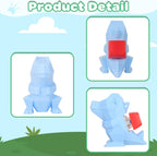 3D Printed Dinosaur Keyboard Fidget Toy for Adults Clicker Keychain Sensory Toys for Anxiety Stress Relief (Blue Dinosaur)